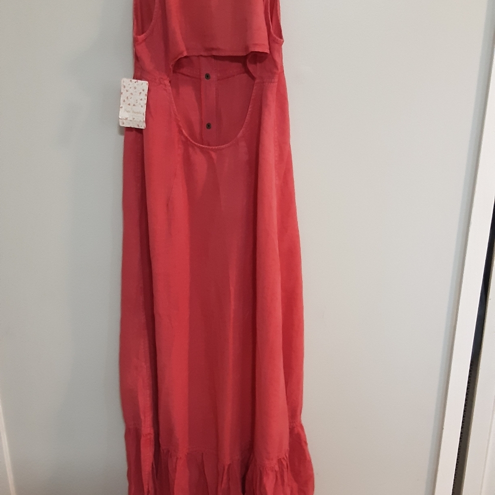 Free People Pink/Red Sleeveless Button-Down Dress Size Xs - Picture 7 of 9